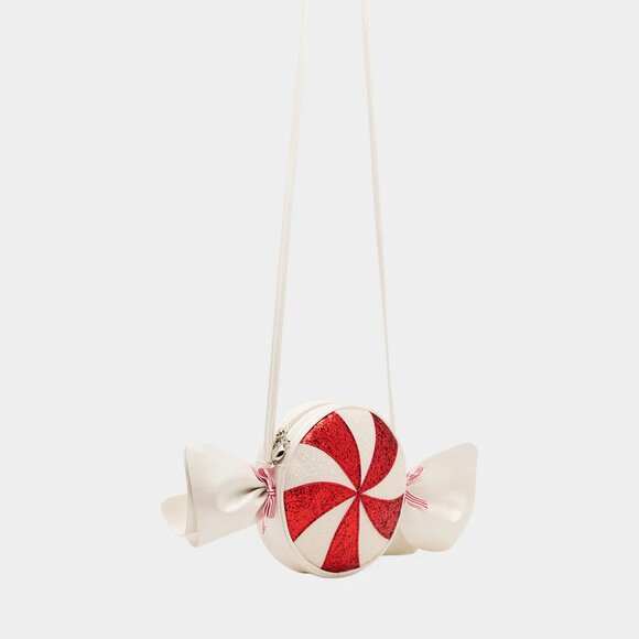 Betsey Johnson Starlight Starbright White Frost Peppermint Candy Crossbody Bag - Picture 8 of 16